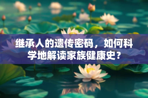 继承人的遗传密码，如何科学地解读家族健康史？