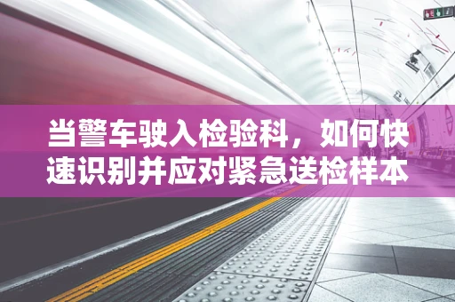 当警车驶入检验科，如何快速识别并应对紧急送检样本？