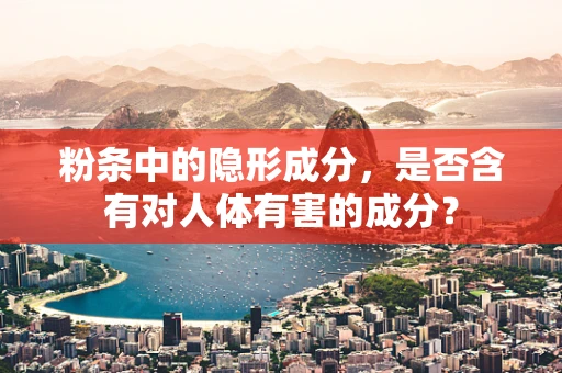 粉条中的隐形成分，是否含有对人体有害的成分？