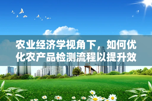 农业经济学视角下，如何优化农产品检测流程以提升效率与成本控制？