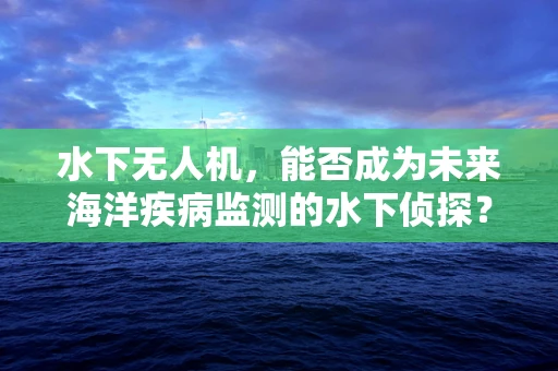 水下无人机，能否成为未来海洋疾病监测的水下侦探？