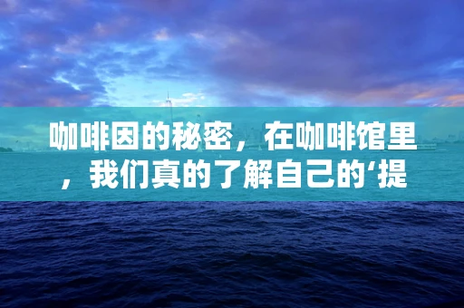 咖啡因的秘密，在咖啡馆里，我们真的了解自己的‘提神剂’吗？