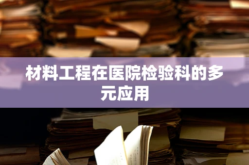 材料工程在医院检验科的多元应用