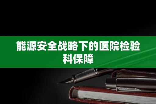 能源安全战略下的医院检验科保障